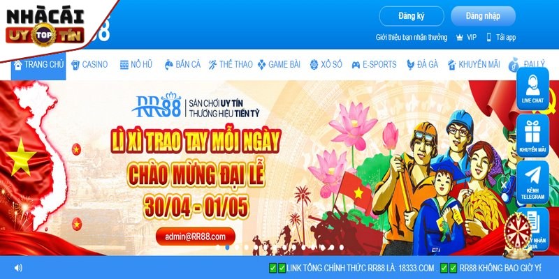 RR88 - Nền tảng cá cược minh bạch và an toàn nhất 1 RR88 là một địa chỉ cá cược trực tuyến đáng tin cậy với nhiều dịch vụ chất lượng